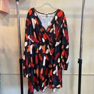 SHEIN Black Multicolor Abstract Mini Dress